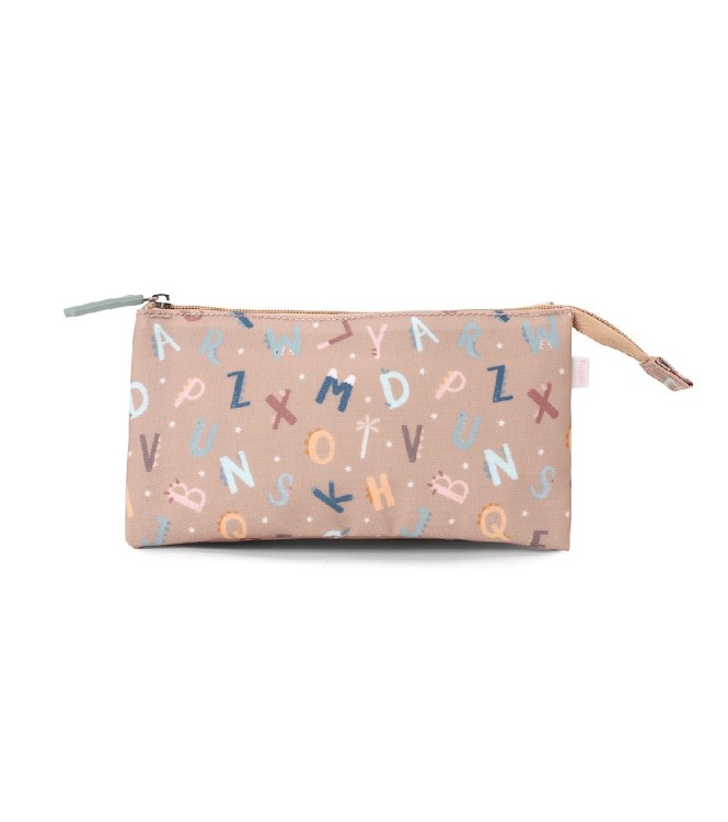 Estuche 3 compartimentos funny letters Estuche 3 compartimentos funny letters