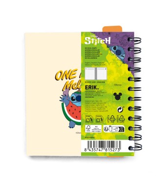 Agenda Escolar Dia Pagina Stitch 25 26