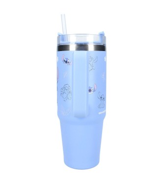 VASO CON PAJITA ALUMINIO 900ML STITCH