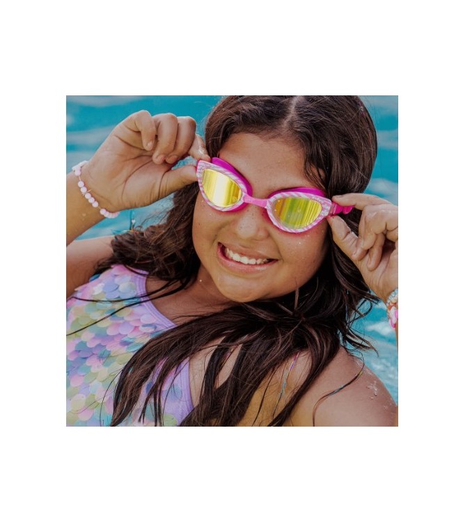 Gafas de buceo blanca y rosas
