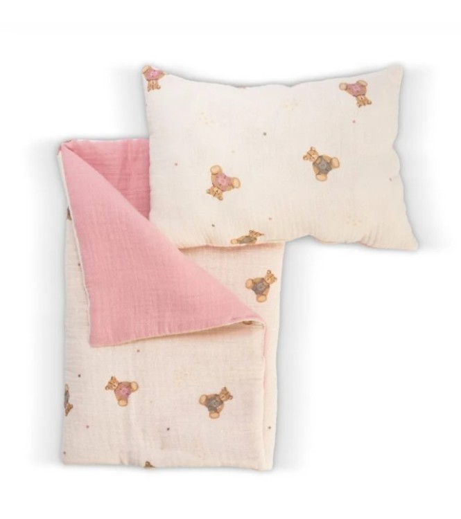 SET EDREDÓN Y ALMOHADA TEDDY MUSA ROSA 5