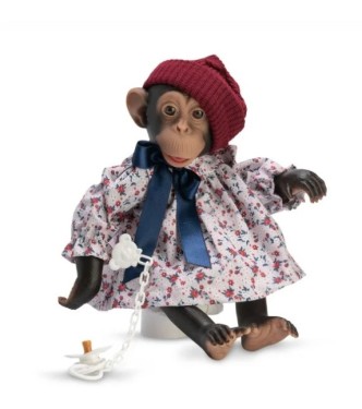 Lola Chimpancé Vestido Flores Rojas