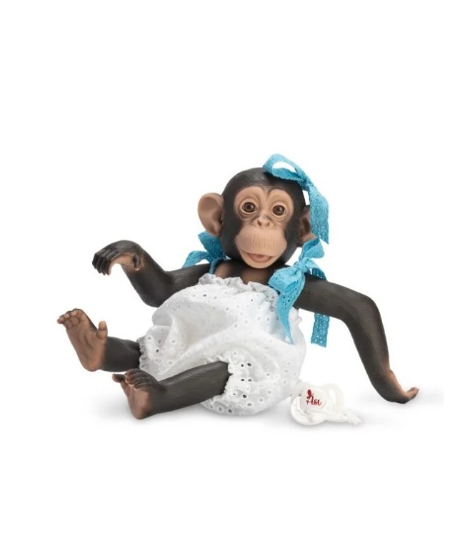 Lola Chimpancé Pelele Bordado Blanco