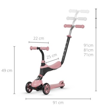 Patinete 5 en 1 - Rosa