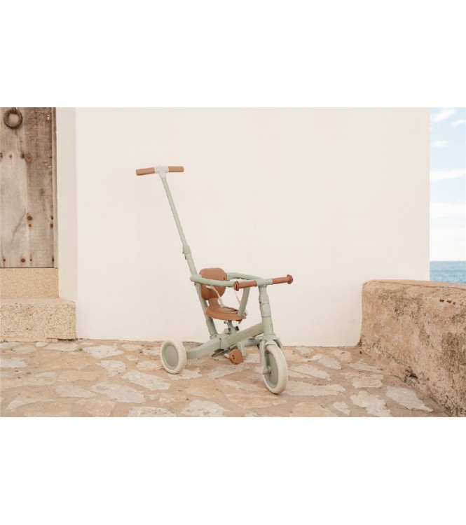 TRICICLO CON BARRA VERDE LITTLE DUTCH