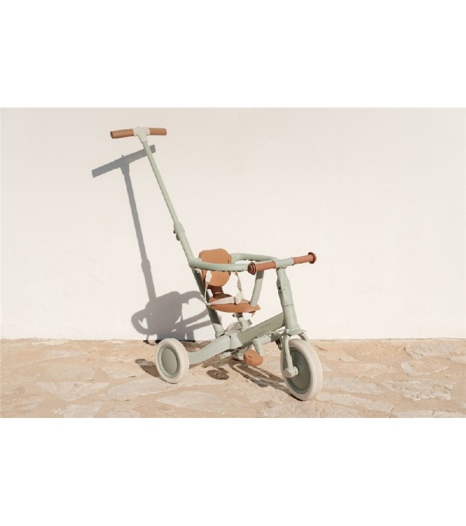TRICICLO CON BARRA VERDE LITTLE DUTCH