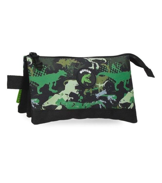 Estuche triple plano dinos