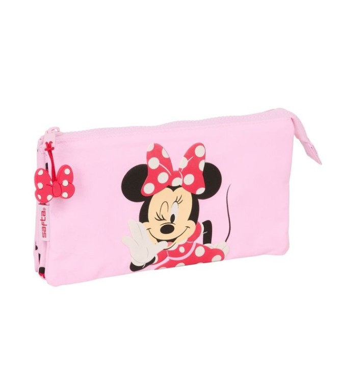 Estuche Triple Minnie Moouse Rosa