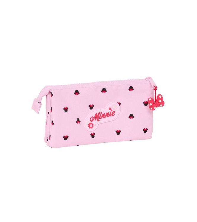 Estuche Triple Minnie Moouse Rosa