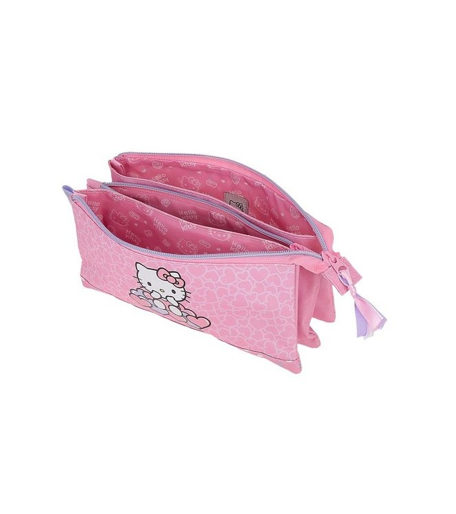 Estuche Triple Hello Kitty Rosa