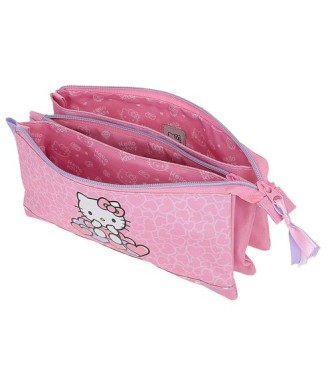 Estuche Triple Hello Kitty Rosa