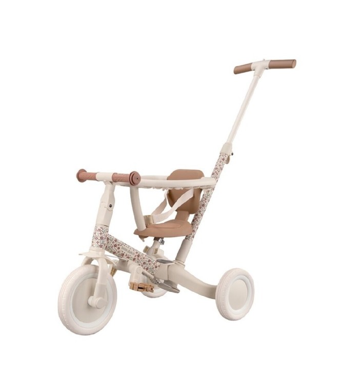 Triciclo con Barra Blanco Flores Little