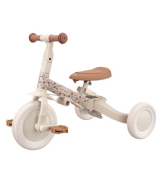 Triciclo con Barra Blanco Flores Little