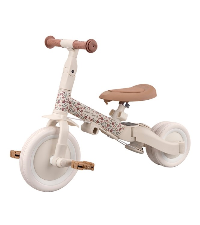 Triciclo con Barra Blanco Flores Little