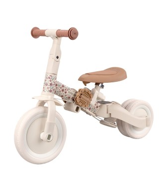 Triciclo con Barra Blanco Flores Little
