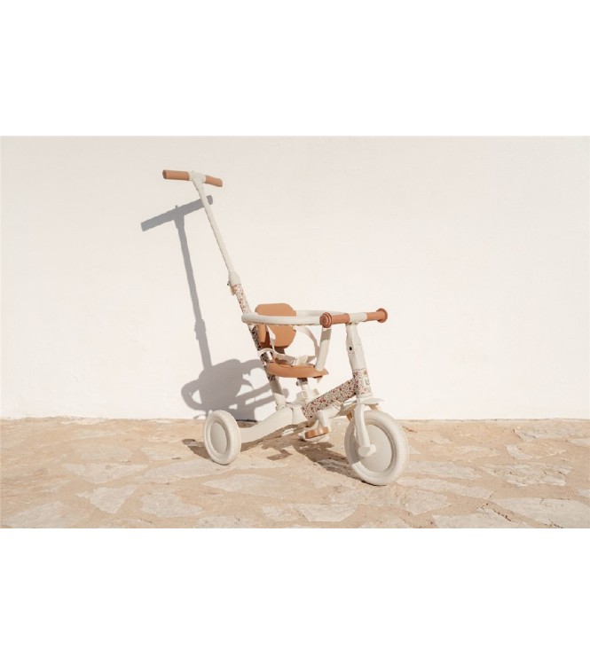 Triciclo con Barra Blanco Flores Little
