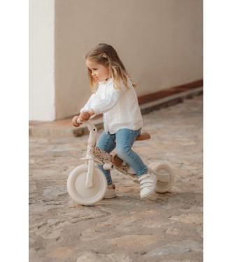 Triciclo con Barra Blanco Flores Little