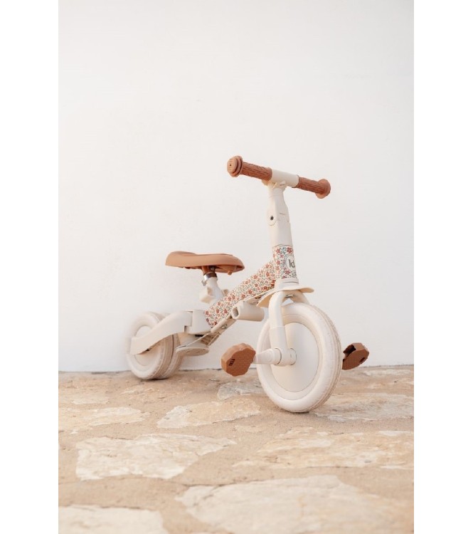Triciclo con Barra Blanco Flores Little