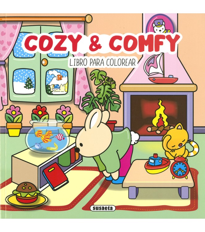 Cozy y Comfy - Libro para colorear Rojo