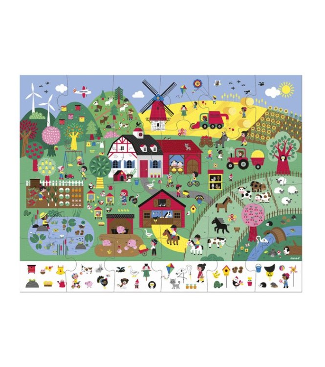 Puzzle observacion granja 24 pzas