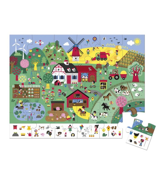 Puzzle observacion granja 24 pzas