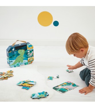 4 Puzzles Dinosaurios (6-9-12-16 PIEZ