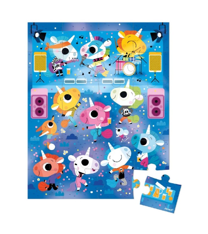 Puzzle Concierto Rock Unicornios - 24 Pz