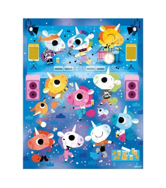 Puzzle Concierto Rock Unicornios - 24 Pz