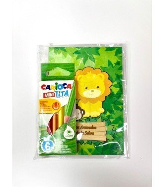 Libro colorear + lápices