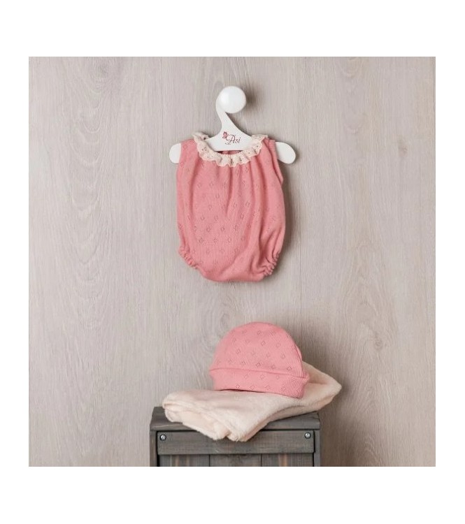 V.MARIA BODY Y GORRO PUNTO ROSA MANTA BE