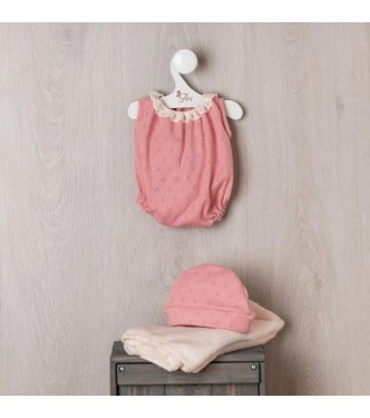 V.MARIA BODY Y GORRO PUNTO ROSA MANTA BE