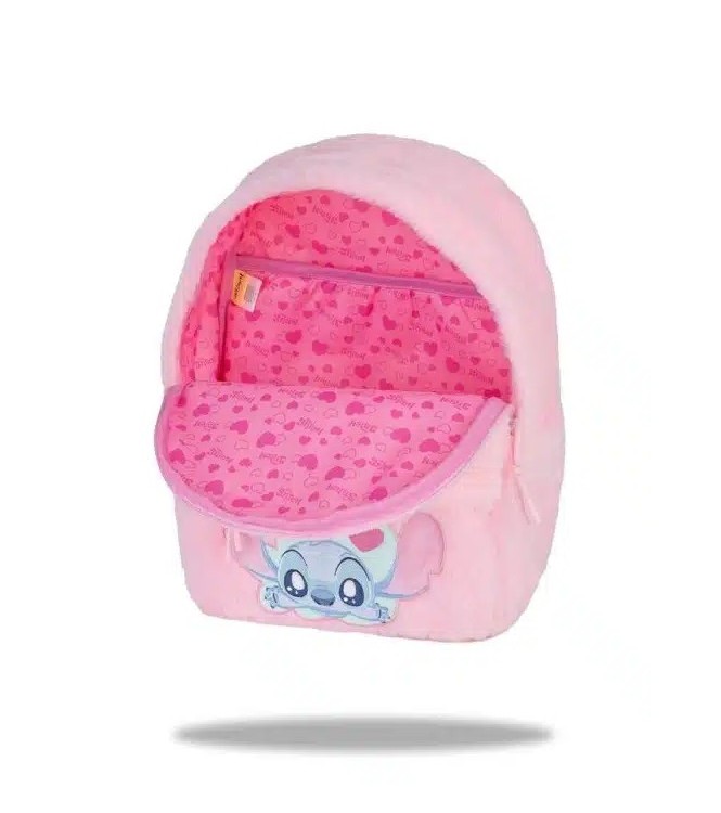 Mochila Grande Stitch Pink Fluffy