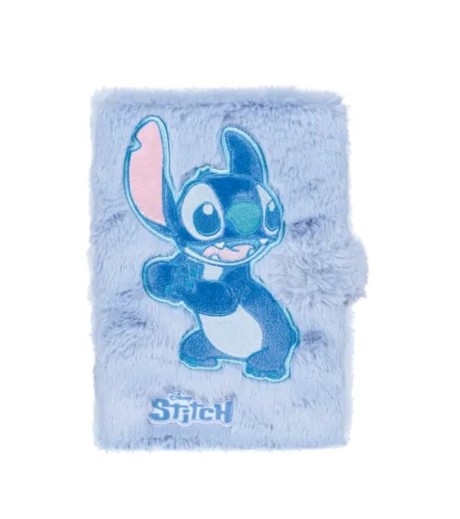 Libreta A5 80h Stitch Blue Fluffy