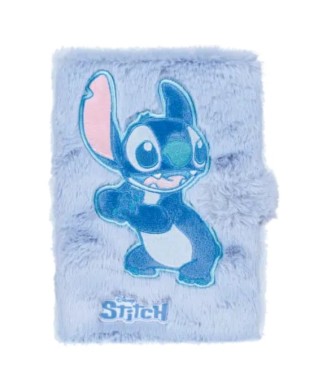 Libreta A5 80h Stitch Blue Fluffy