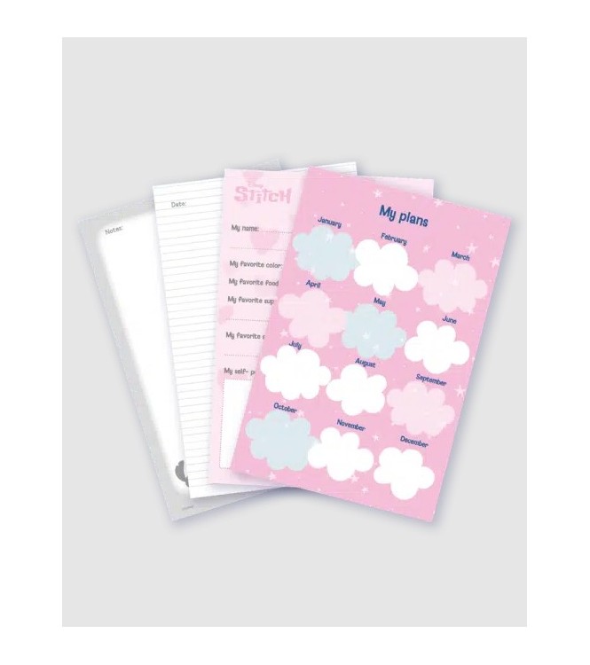 Libreta A5 80h Stitch Blue Fluffy