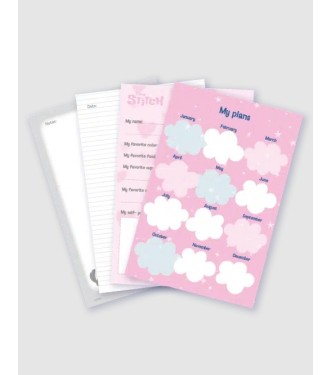 Libreta A5 80h Stitch Blue Fluffy