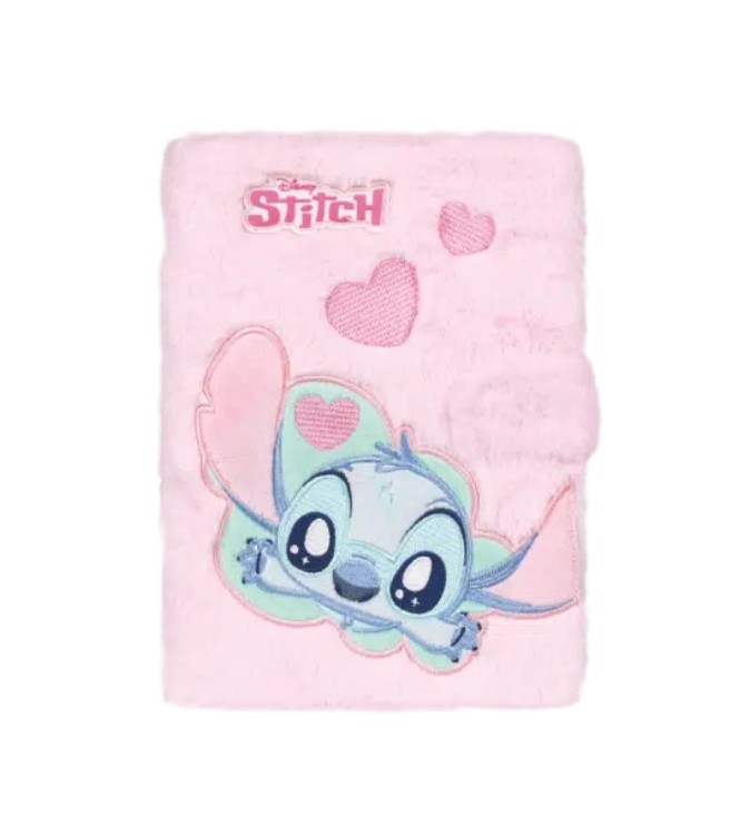 Libreta A5 80h Stitch Pink Fluffy