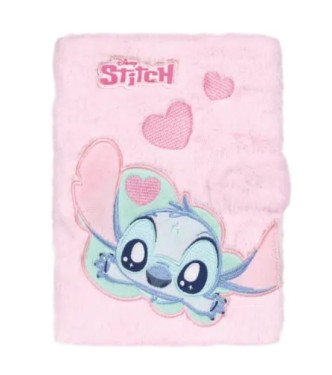 Libreta A5 80h Stitch Pink Fluffy