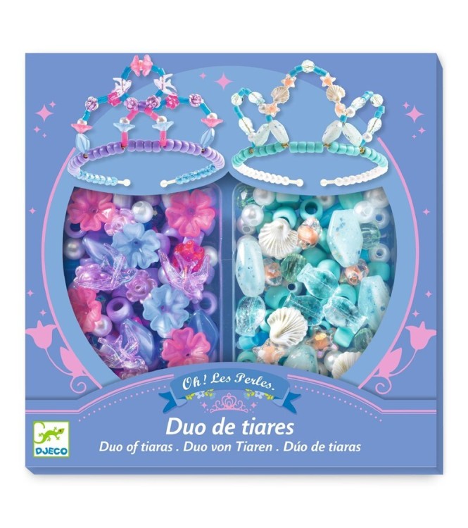 Perlas dúo de tiaras Azul