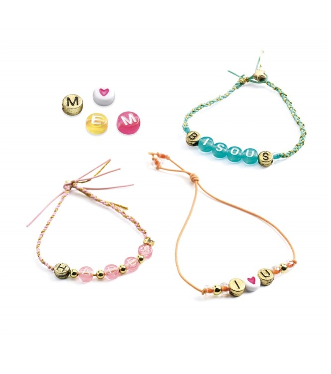Perlas alfabeto pulseras
