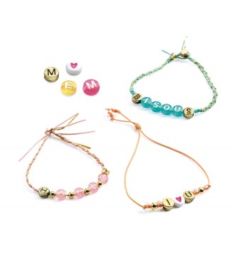 Perlas alfabeto pulseras
