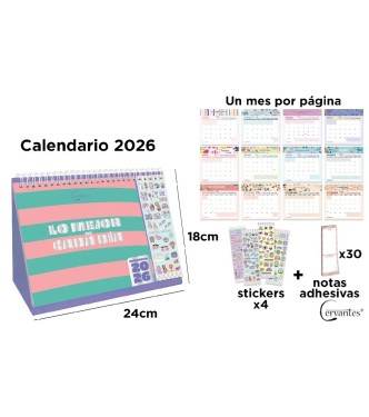 CALENDARIO SOBREMESA CADA DÍA 2026