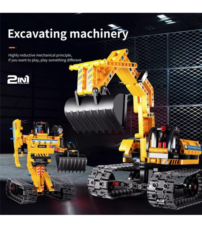 Excavadora y robot 2 en 1 - 342pzas.