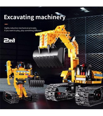 Excavadora y robot 2 en 1 - 342pzas.
