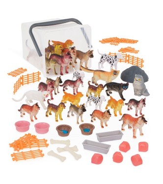 Terra Cubo marrón Perro  Gato 60 piezas