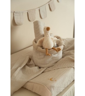 Cesta almacenam Pequeña Puro Beige Suave
