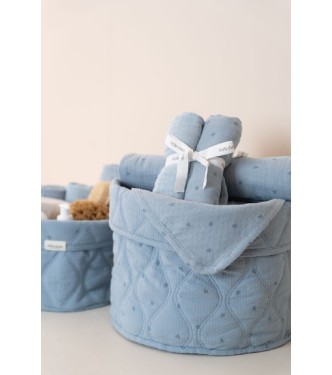 Cesta almacenami Pequeña Puro Azul Denim