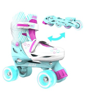 Patines Combo Neón Verde y Rosa T.30-33