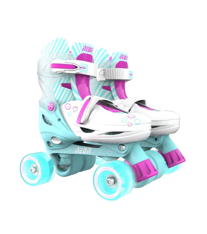 Patines Combo Neón Verde y Rosa T.30-33