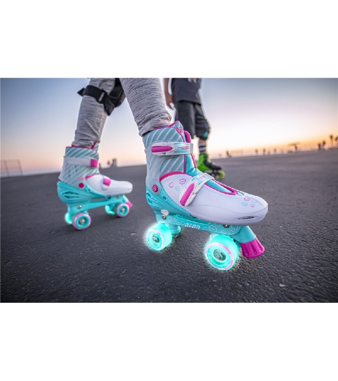 Patines Combo Neón Verde y Rosa T.30-33